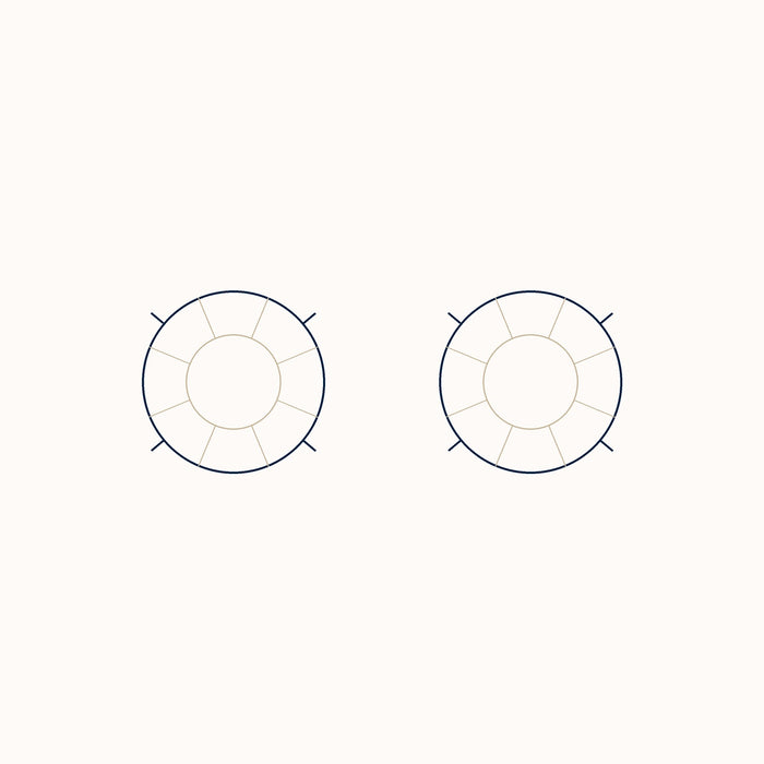 4 Carat Round Lab Grown Diamond Stud Earrings 14K White Gold