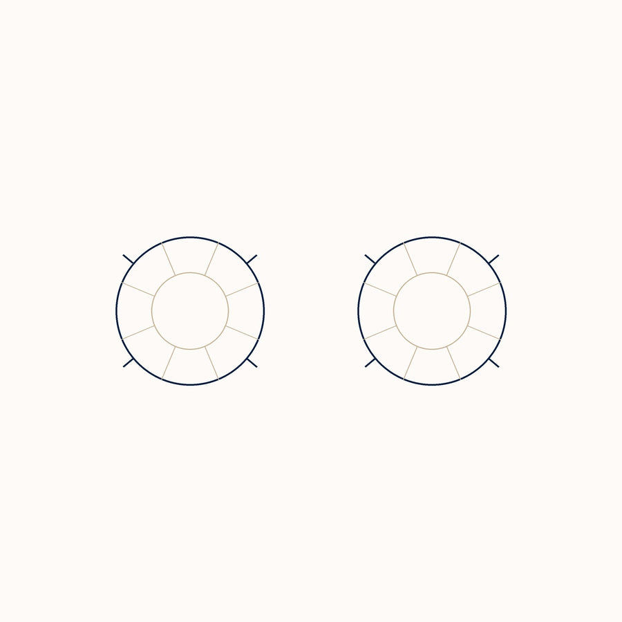 4 Carat Round Lab Grown Diamond Stud Earrings 14K White Gold