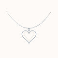 3 Carat Heart Shape Lab Grown Diamond Pendant Necklace in 14K White Gold