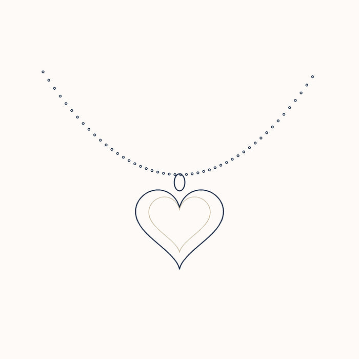 3 Carat Heart Shape Lab Grown Diamond Pendant Necklace in 14K White Gold