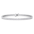 Bezel Set Round Lab Grown Diamond Tennis Bracelet